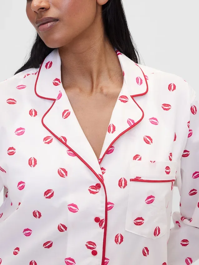 Gap × Summer Fridays pyjamas-skjorte i avslappet poplin