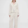 GAP × Summer Fridays Pyjamasbukser i avslappet flanell med prikkemønster