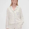 Gap × Summer Fridays Pyjamaskjorte i avslappet flanell med prikkemønster