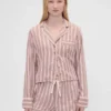 GAP × Summer Fridays pyjamaskjorte i avslappet flanell med striper
