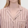 GAP × Summer Fridays pyjamaskjorte i avslappet flanell med striper