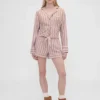 GAP × Summer Fridays pyjamaskjorte i avslappet flanell med striper