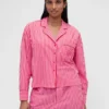 GAP × Summer Fridays Pyjamaskjorte i avslappet passform med striper i poplin