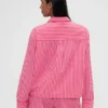GAP × Summer Fridays Pyjamaskjorte i avslappet passform med striper i poplin