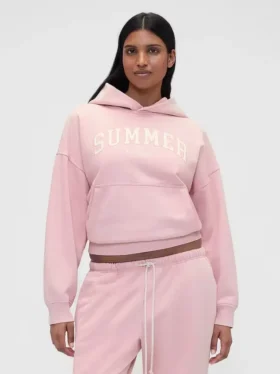 GAP × Summer Fridays Tung, oversized hettegenser med logo