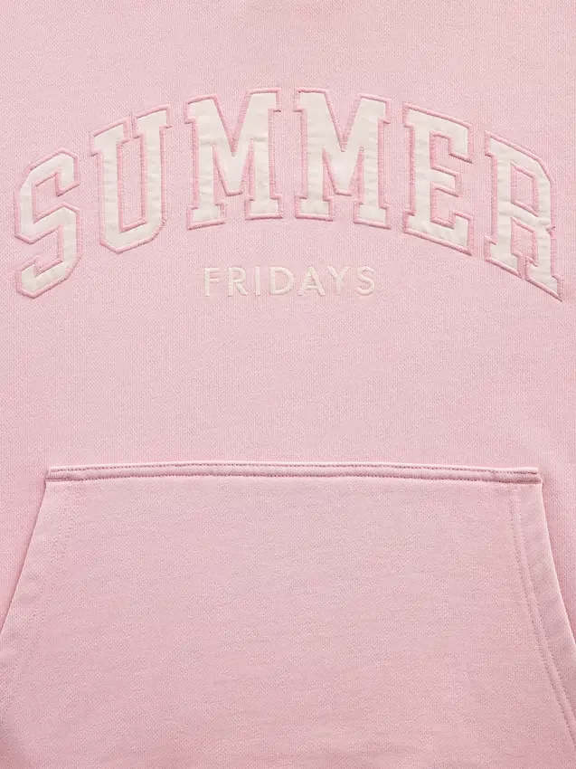 GAP × Summer Fridays Tung, oversized hettegenser med logo