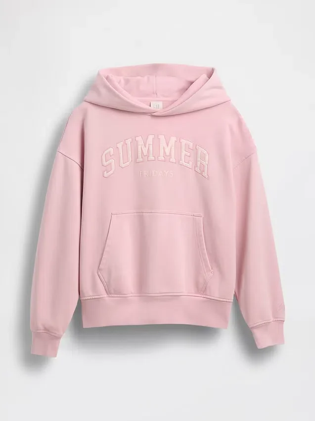 GAP × Summer Fridays Tung, oversized hettegenser med logo