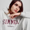 GAP × Summer Fridays Tung, oversized hettegenser med logo