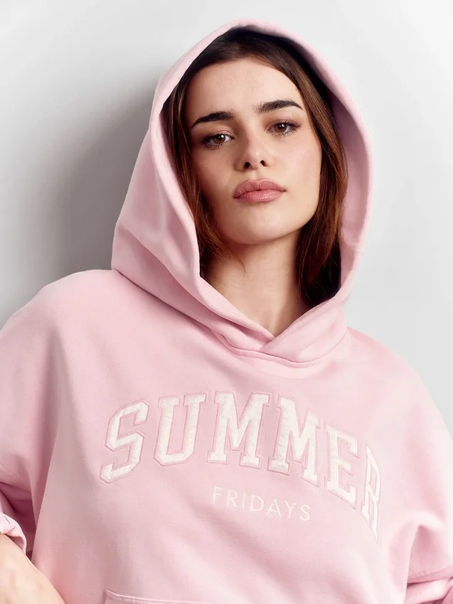 GAP × Summer Fridays Tung, oversized hettegenser med logo