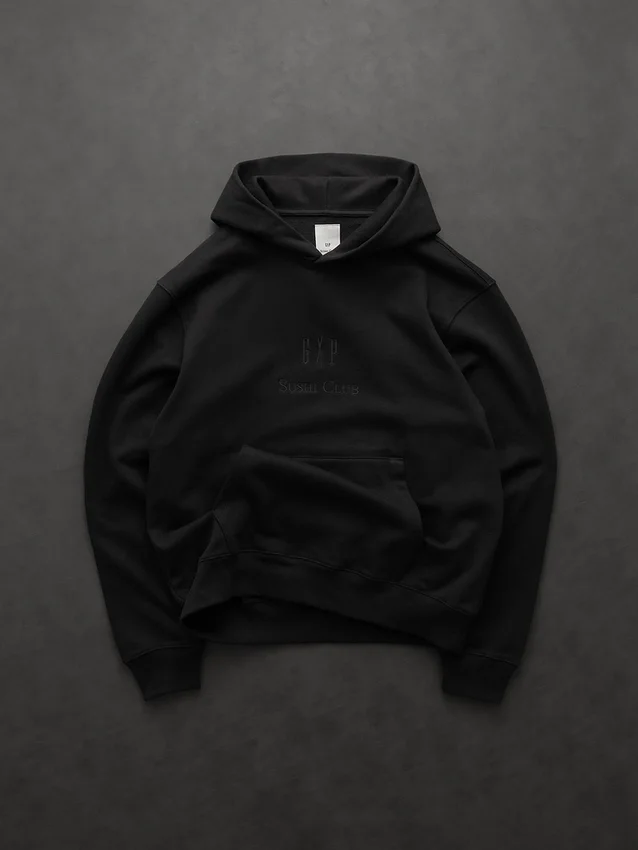 GAP × Sushi Club tykk logo-hettegenser