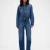 GAP × Victoria Beckham avslappet, kort denimjakke