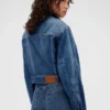 GAP × Victoria Beckham avslappet, kort denimjakke