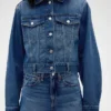 GAP × Victoria Beckham avslappet, kort denimjakke