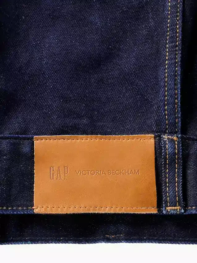 GAP × Victoria Beckham avslappet, kort denimjakke