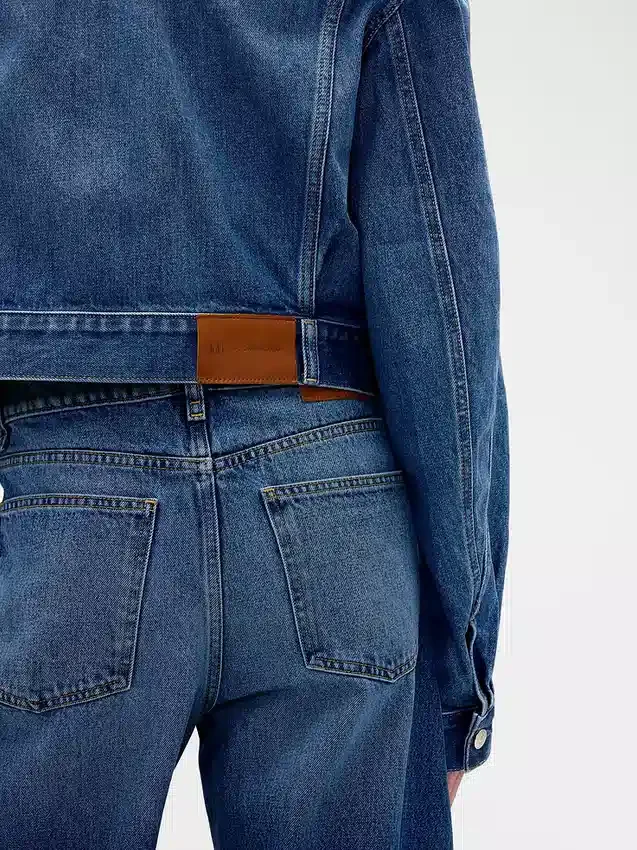 GAP × Victoria Beckham avslappet, kort denimjakke