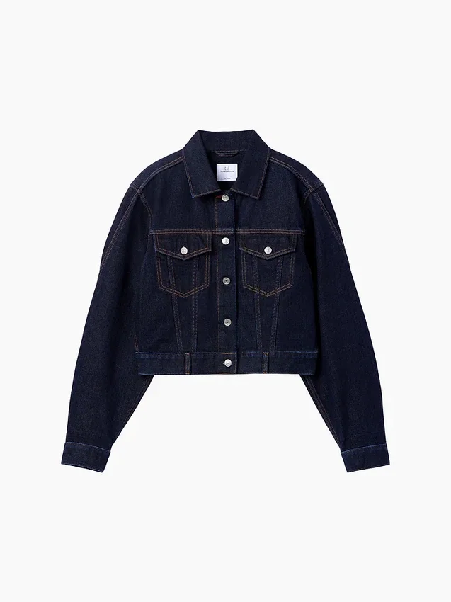 GAP × Victoria Beckham avslappet, kort denimjakke