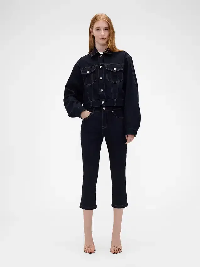 GAP × Victoria Beckham Capri-Jeans med lav midje