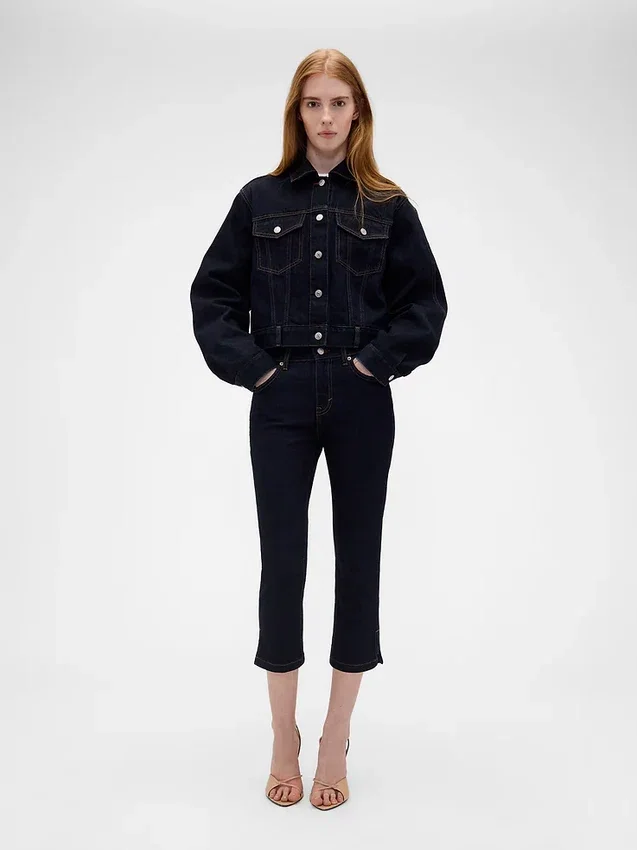 GAP × Victoria Beckham Capri-Jeans med lav midje