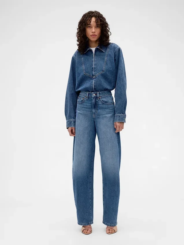 GAP × Victoria Beckham denimskjorte med glidelås