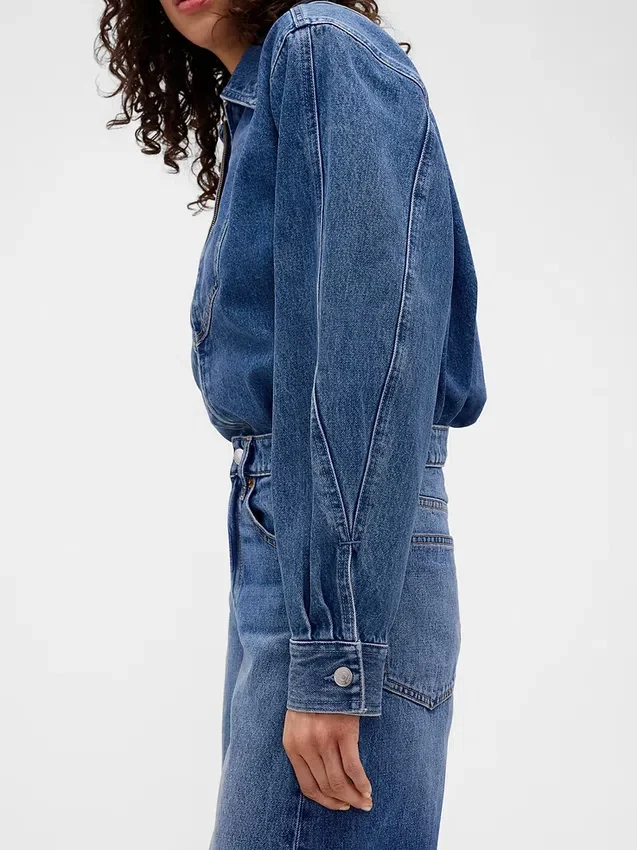 GAP × Victoria Beckham denimskjorte med glidelås