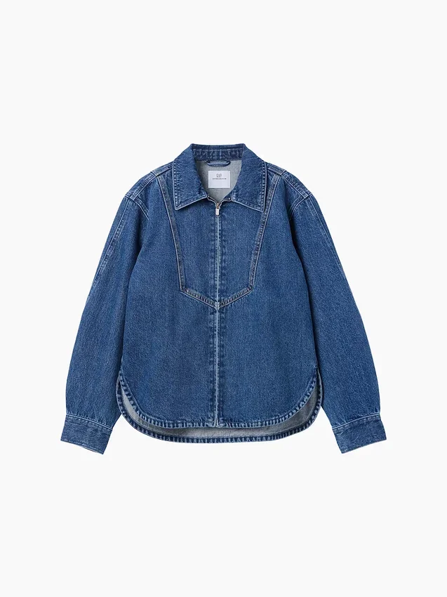 GAP × Victoria Beckham denimskjorte med glidelås