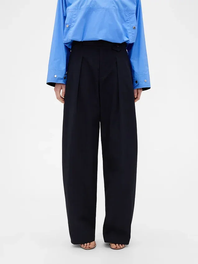 GAP × Victoria Beckham høyt sittende plisserte bukser med buet snitt