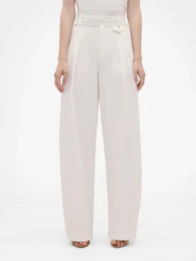 GAP × Victoria Beckham høyt sittende plisserte bukser med buet snitt