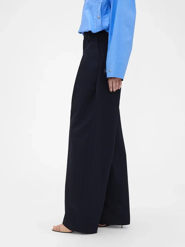 GAP × Victoria Beckham høyt sittende plisserte bukser med buet snitt