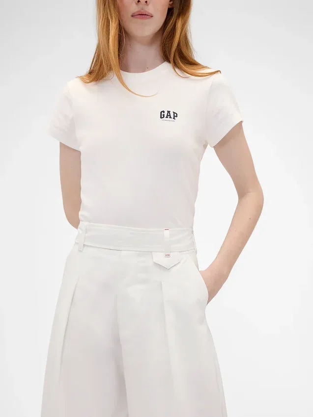 GAP × Victoria Beckham høyt sittende plisserte bukser med buet snitt