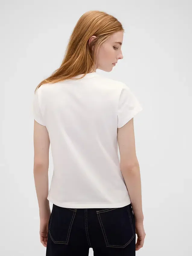 Gap × Victoria Beckham T-skjorte i økologisk bomull med logo