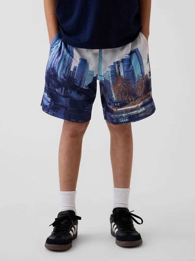 GapFit 6" resirkulerte mesh-shorts for barn