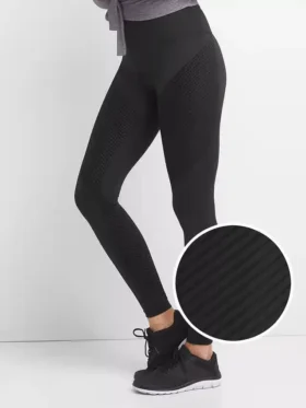 GapFit leggings med høy midje, strukturert stripe og Sculpt-kompresjon