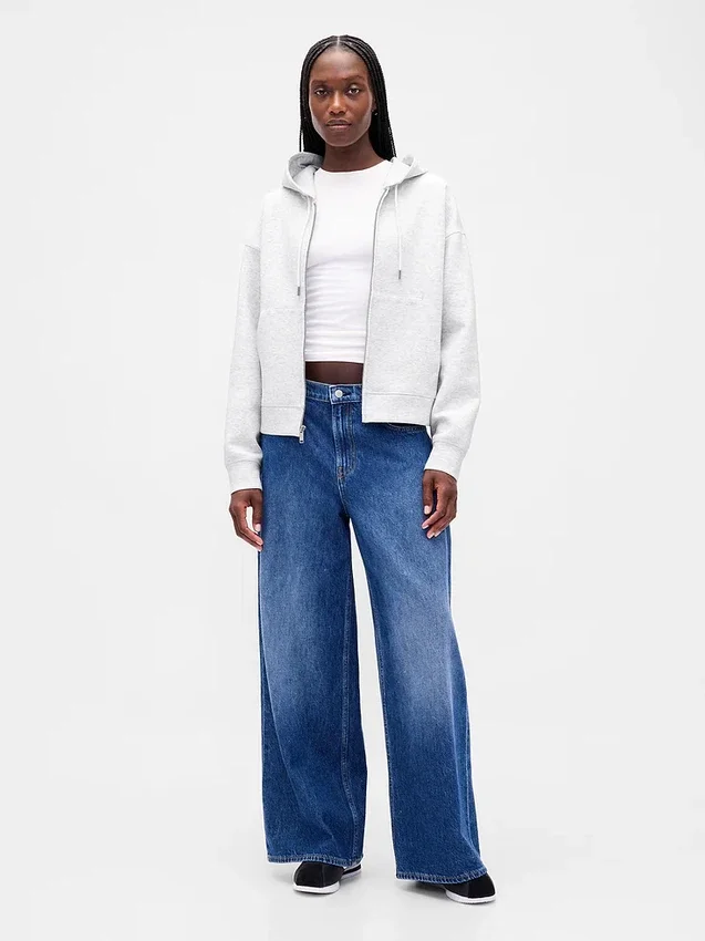 GapFit oversized hettegenser med glidelås