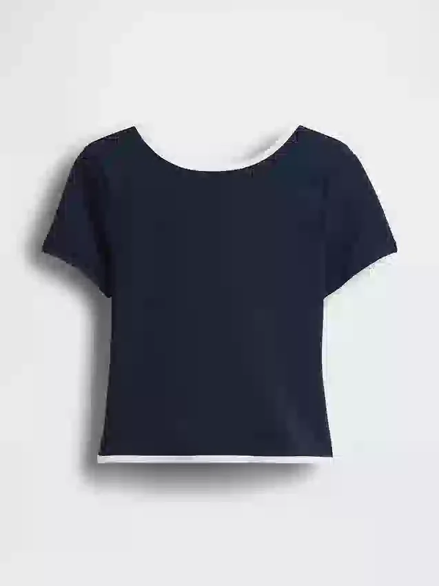 GapFit Smooth vendbar crop-top med kryssrygg