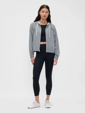 GapFit Tech Gingham-vindjakke