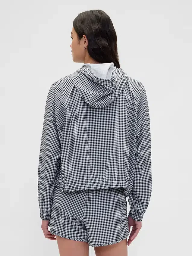 GapFit Tech Gingham-vindjakke