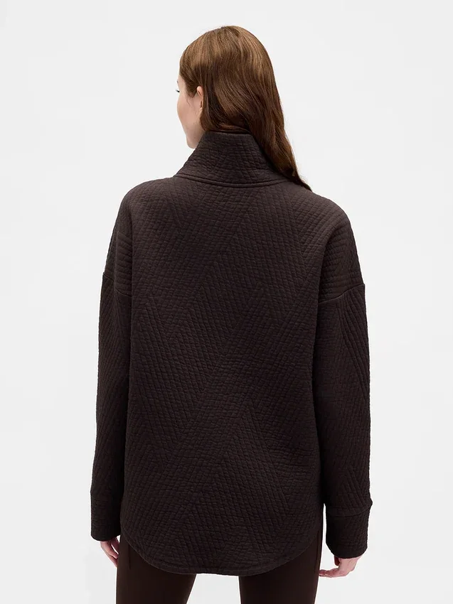 GapFit vattert jacquard-genser med halv glidelås