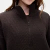 GapFit vattert jacquard-genser med halv glidelås