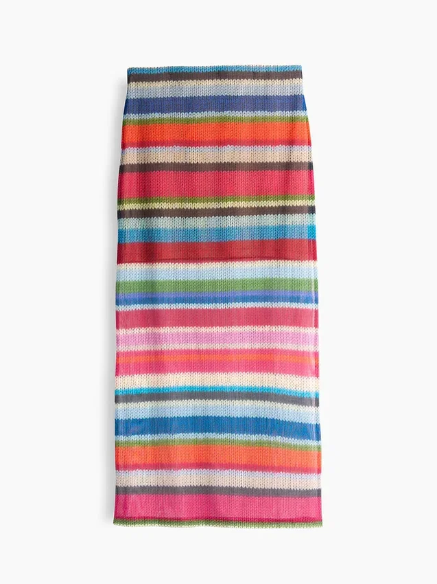 Gapstudio Happy Stripe gjennomsiktig maxiskjørt