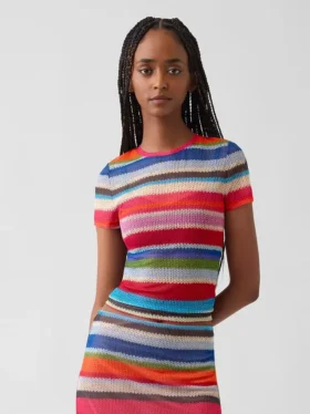 Gapstudio Happy Stripe gjennomsiktig T-skjorte
