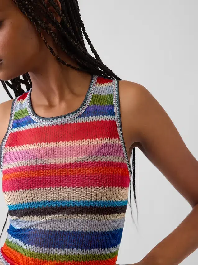 Gapstudio Happy Stripe gjennomsiktig tank-top