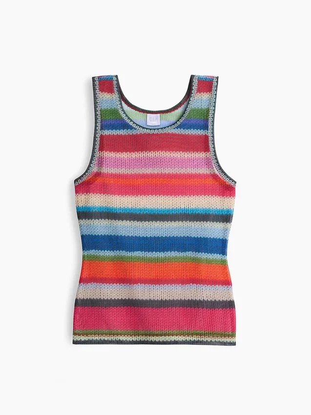 Gapstudio Happy Stripe gjennomsiktig tank-top
