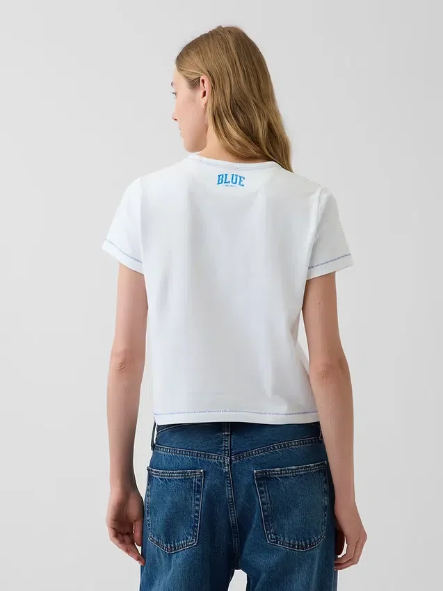 Get Blue avslappet T-skjorte