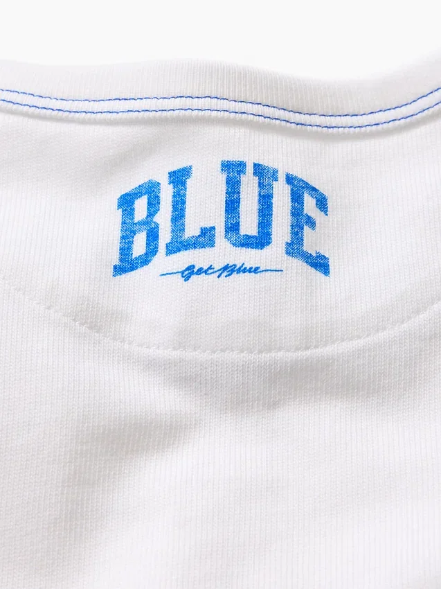 Get Blue avslappet T-skjorte