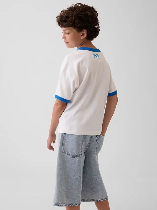 Get Blue barne-T-skjorte med avslappet logo