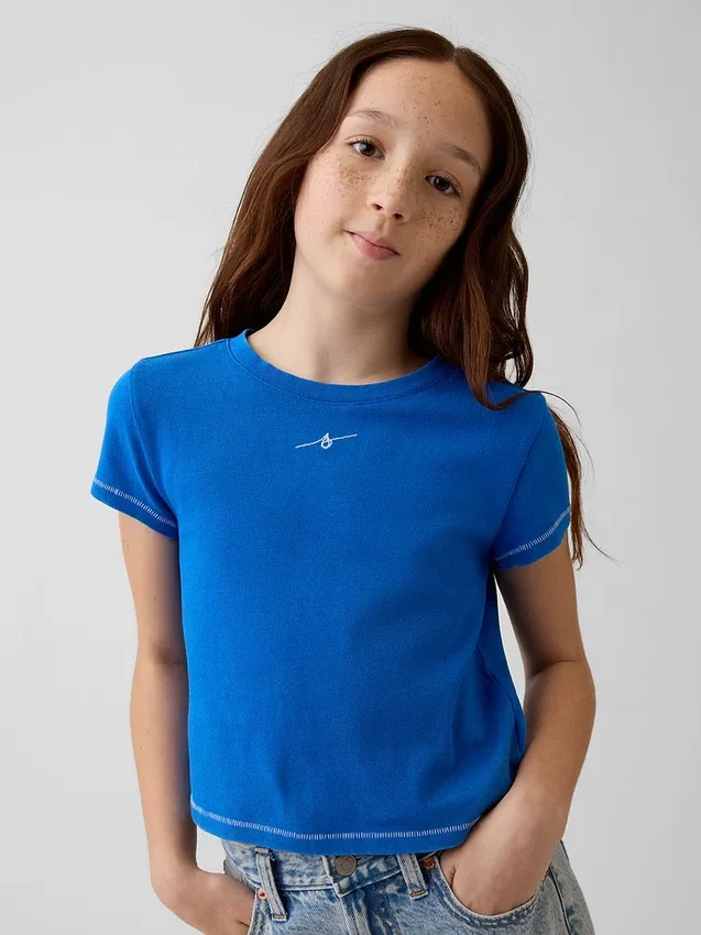 Get Blue barne-T-skjorte med grafikk