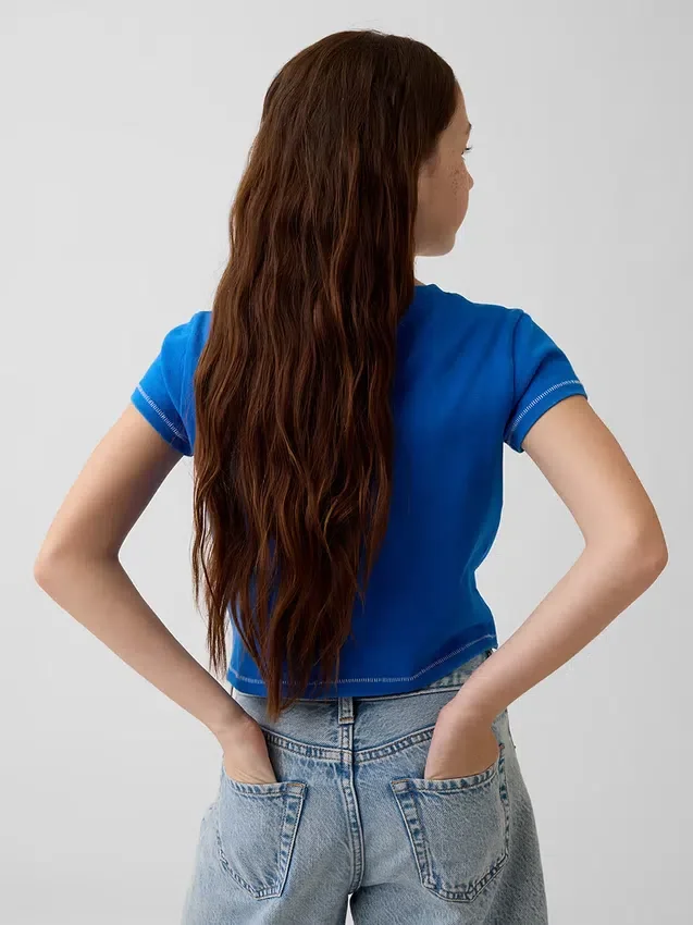 Get Blue barne-T-skjorte med grafikk
