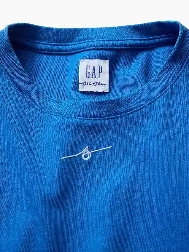 Get Blue barne-T-skjorte med grafikk
