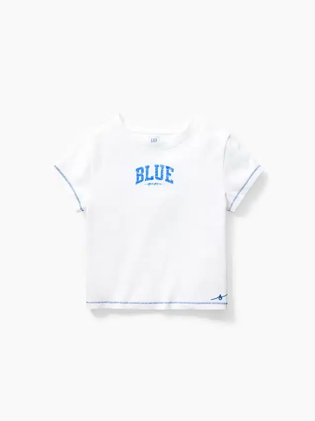 Get Blue barne-T-skjorte med grafikk