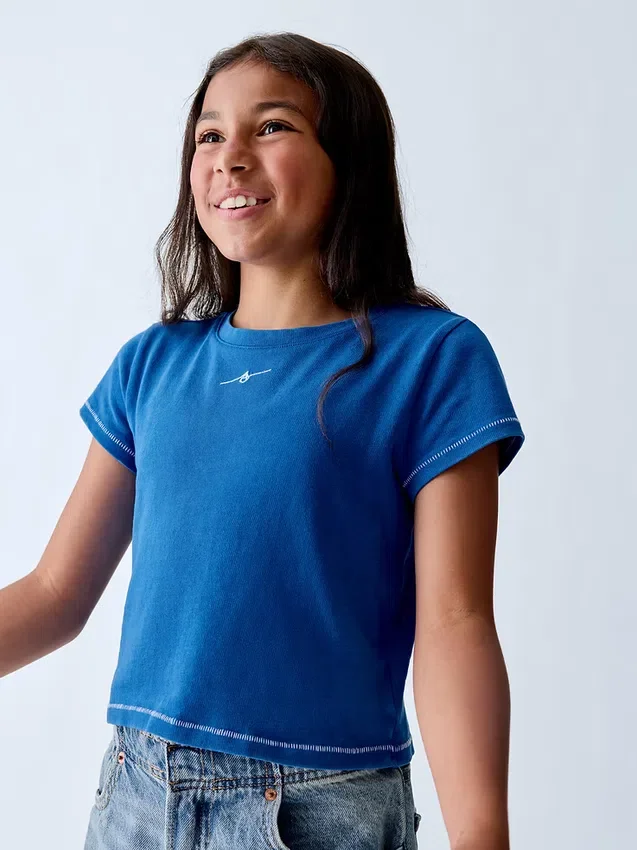 Get Blue barne-T-skjorte med grafikk